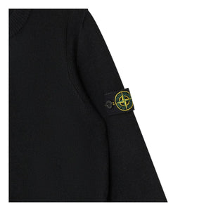 Stone Island - Logo Yün Kazak | Siyah