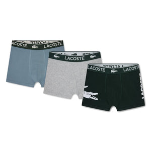 Lacoste - Logo-Boxers 3er-Pack | Grau