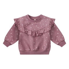 Quincy Mae - Bez Kısa Kollu Sweatshirt | Magenta