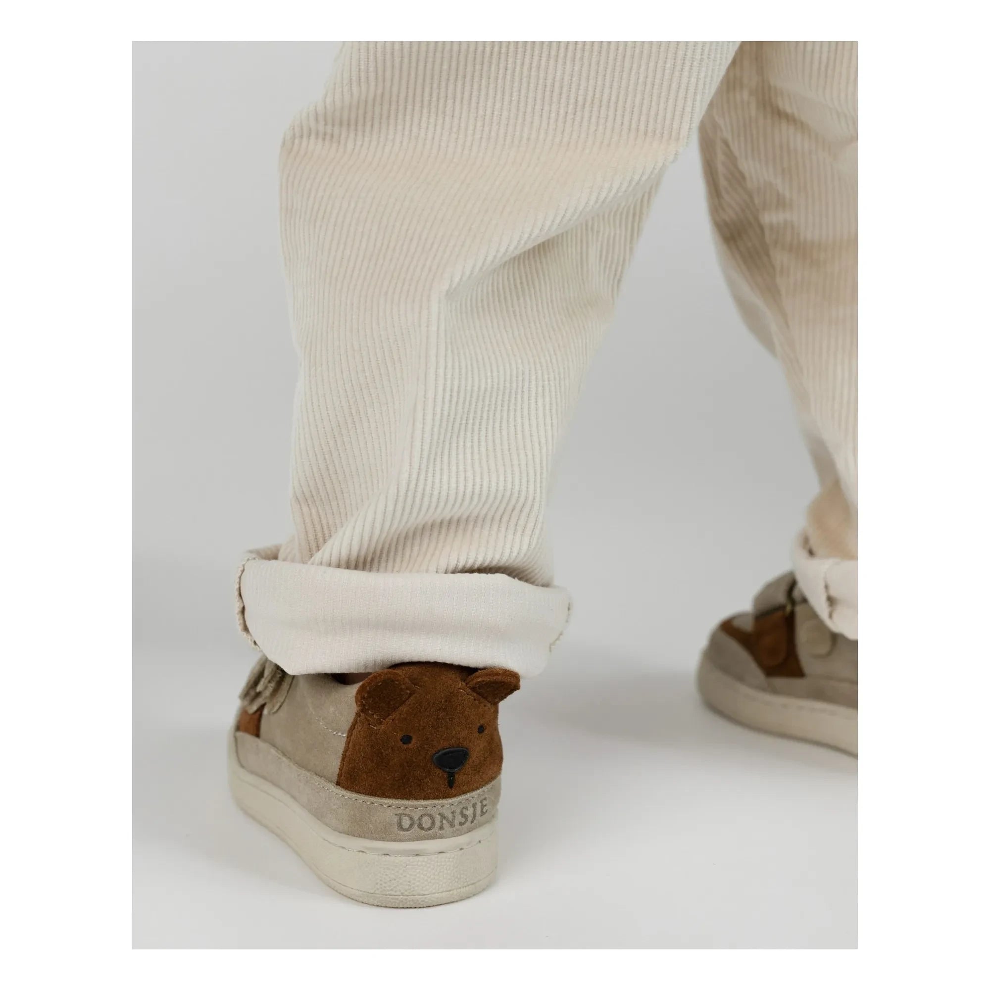 Donsje - Pinou Ayı Süet Cırt Cırtlı Sneakers | Bej