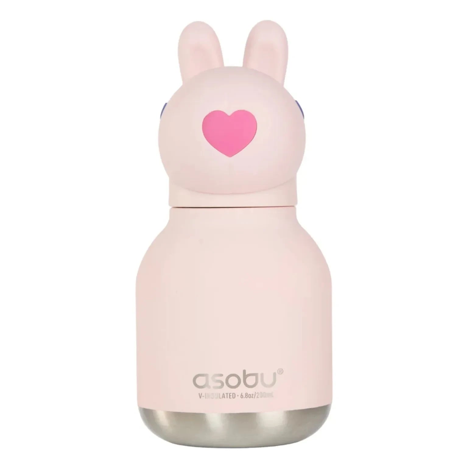 Asobu - Mini paslanmaz çelik su şişesi Rabbit | Soluk Pembe