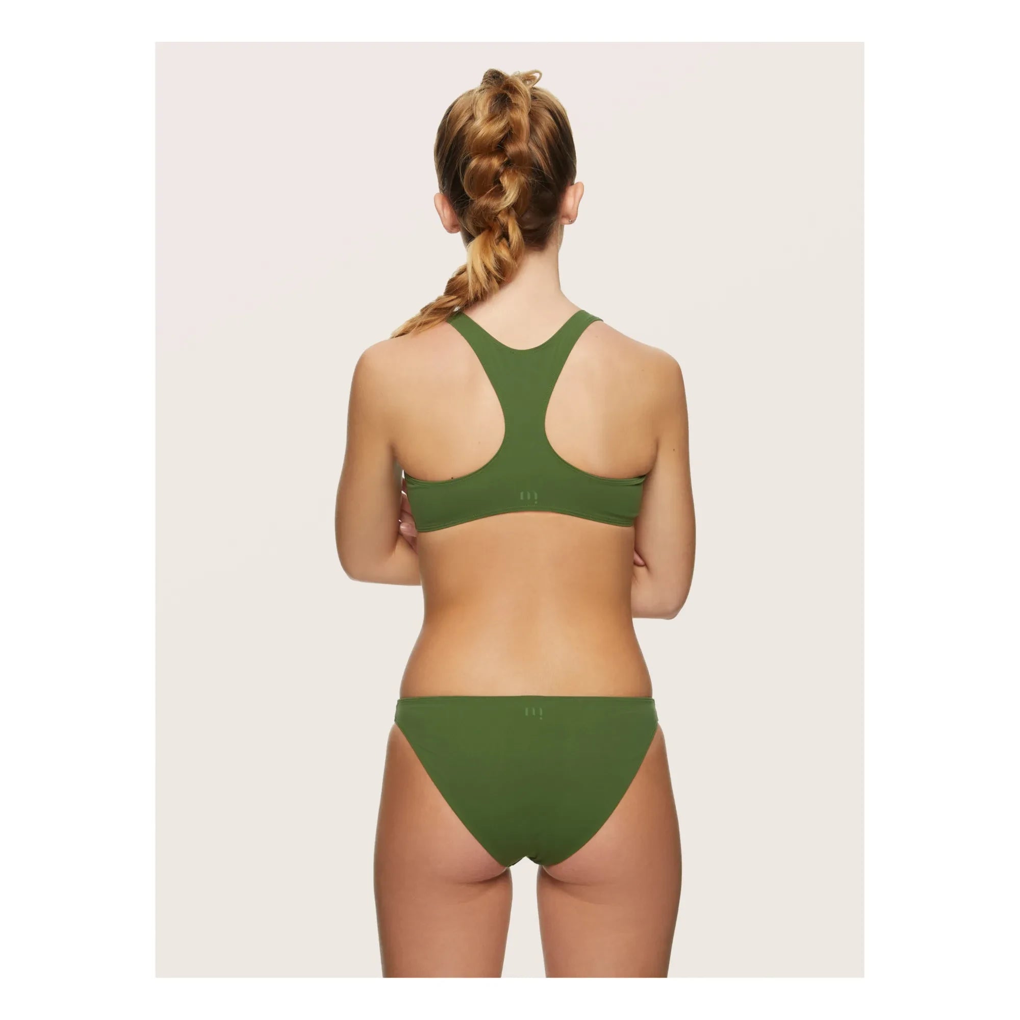 Miska Paris - Fermuarlı Bikini Üstü | Haki