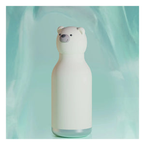Asobu - Botella de agua de acero inoxidable White Bear