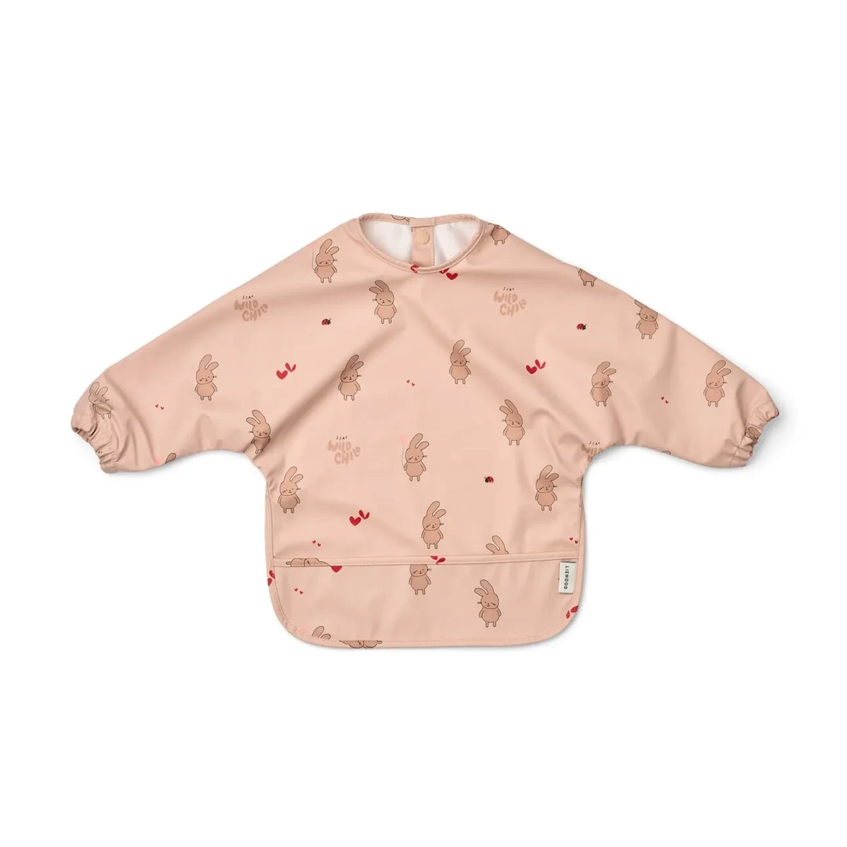 Liewood - مئزر طعام بأكمام Merle | Wild child/Rosey
