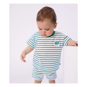 Petit Bateau – Gestreiftes T-Shirt | Weiß