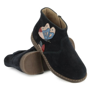 Pom d'Api - Botines de terciopelo City Fly | Azul marino