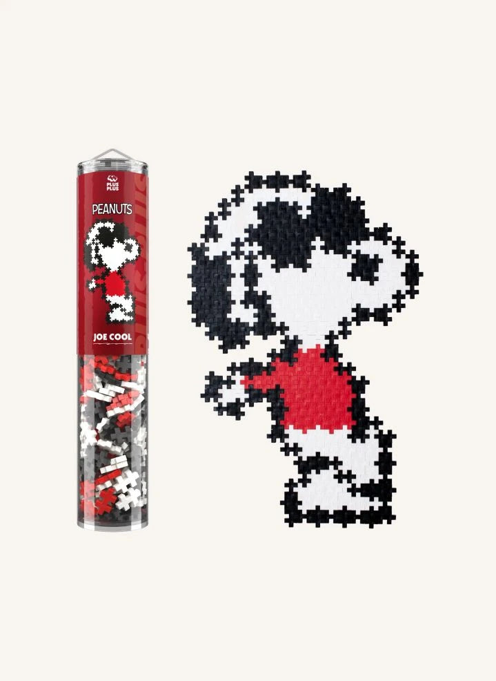 Plus-Plus - أنبوب Joe Cool - 275 قطعة - Plus-Plus x Peanuts | أبيض
