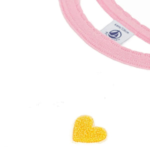 Petit Bateau - Coeur Point Cocotte تيشيرت | أبيض