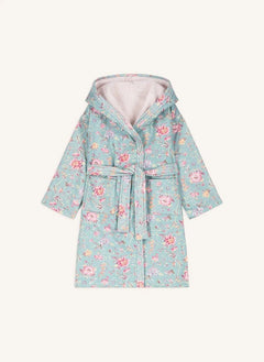 Louise Misha - Leilou Organische Baumwollbademantel | Türkis