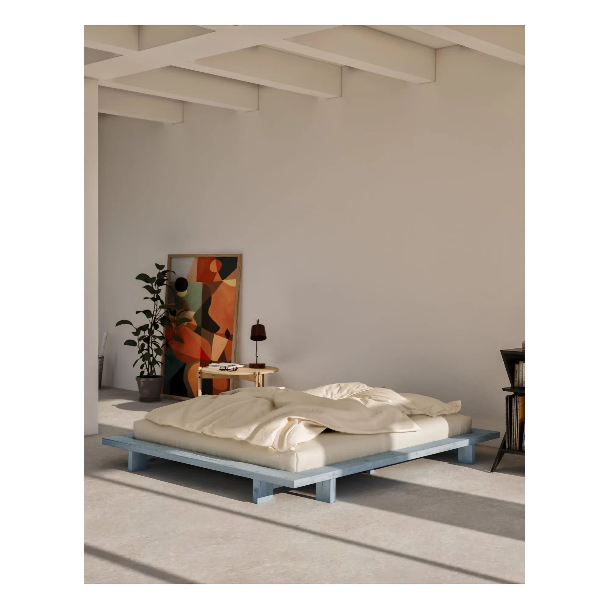 Karup Design - Japon ahşap yatak | Açık mavi