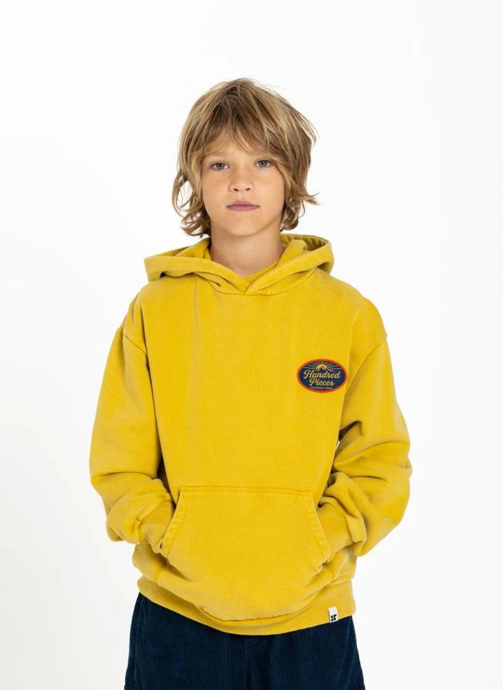Hundred Pieces - Pat Outdoor Organic Cotton Sweatshirt | Mustard