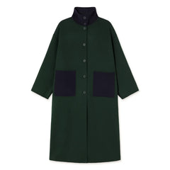 The Tiny Big Sister - Color Block Wool Coat | Mavi