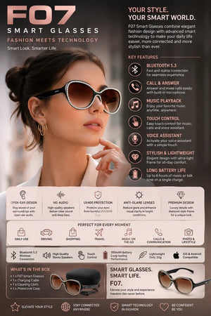 iPixi - F07 Women's Smart Glasses with AI Assistant