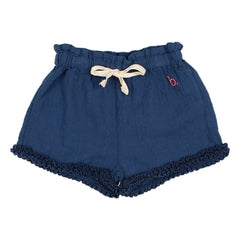 Búho – Baby-Rüschenshorts aus Bio-Baumwolle | Marineblau