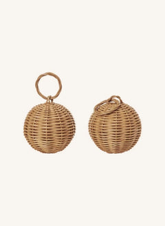 Ferm Living - Örgü rattan yılbaşı süsleri - 2'li set