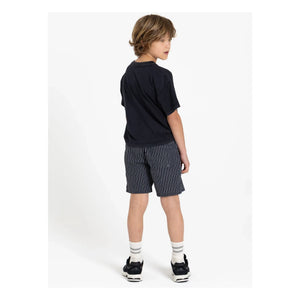 Finger in the Nose – Freeboy Gestreifte Badeshorts | Schwarz