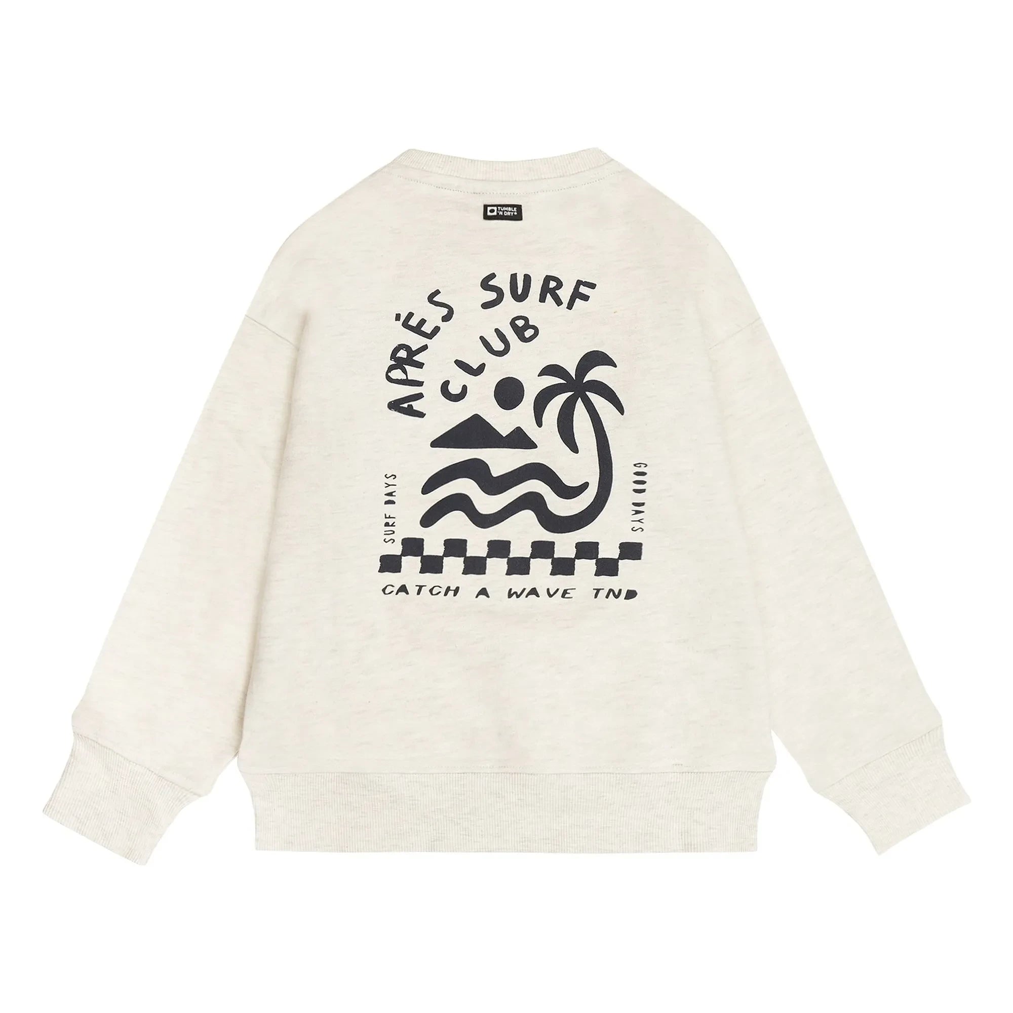 Tumble N'Dry - Oversize Seashore organik pamuk sweatshirt | Heather white