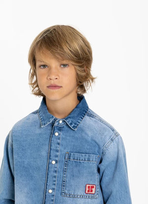Hundred Pieces - Enzo Denim قميص | دينيم فاتح