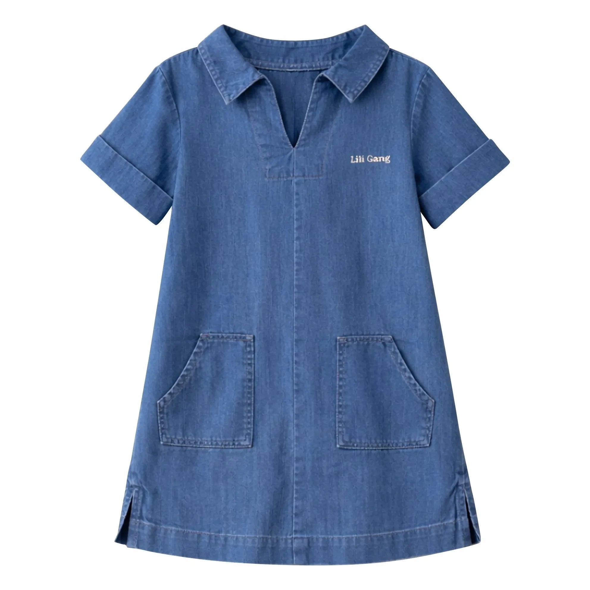Lililotte - Romane Elbise Tencel Organik Pamuk | Denim mavisi
