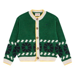 Bobo Choses - Jacquard-Wollweste | Grün