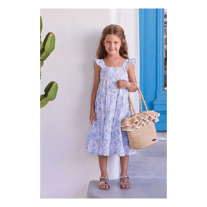 Tartine et Chocolat - Kleid mit Blumenstickerei | Weiß