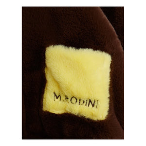 Mini Rodini - Kunstpelzjacke mit Hasenohren, recycelte Fasern | Braun