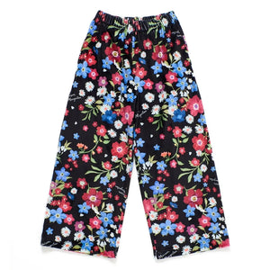 Maison Mangostan - Pantalón de chándal de terciopelo Fleuri | Negro