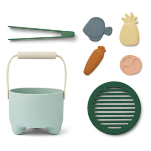 Liewood - Wesley silicone BBQ set | Ice blue multi mix