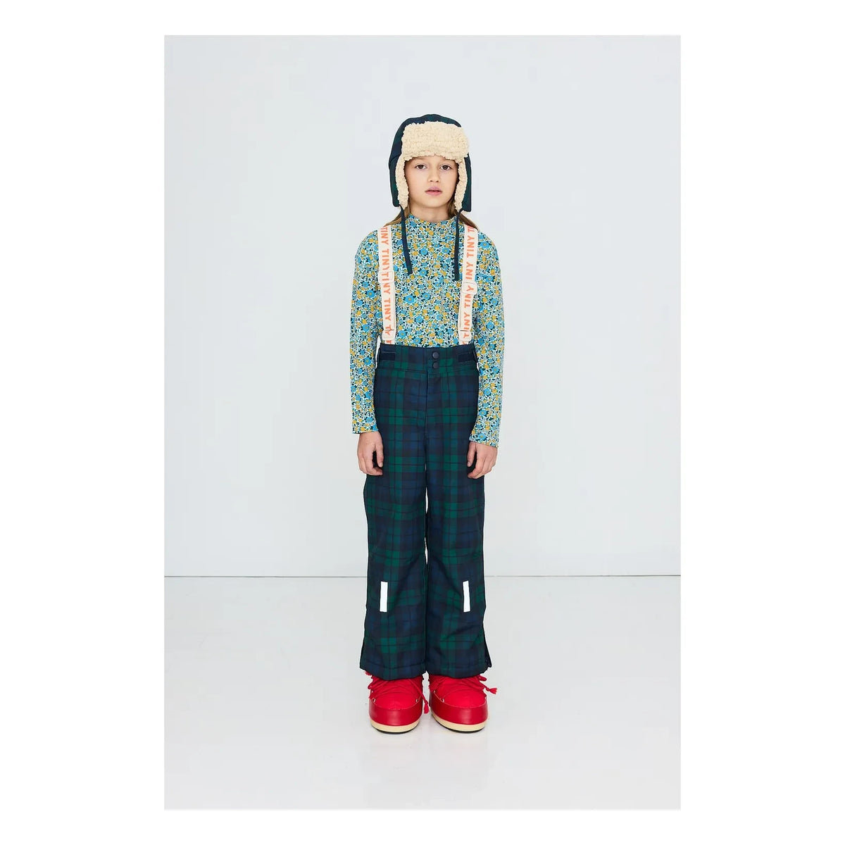 Tinycottons - Ekose Kayak Pantolonu | Yeşil
