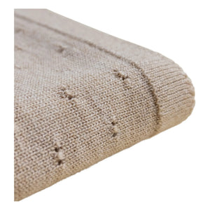 Manta Hvid - Bibi Pointelle de Lana Merino | Beige