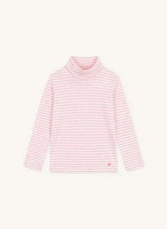 Petit Bateau - Düz çizgili balıkçı yaka | Pembe