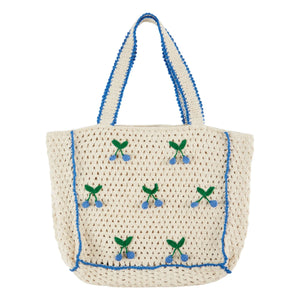 Emile et Ida - Häkel-Tote-Bag mit Kirschen | Creme