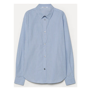 Pomandère - Striped Cotton Poplin Shirt | Blue