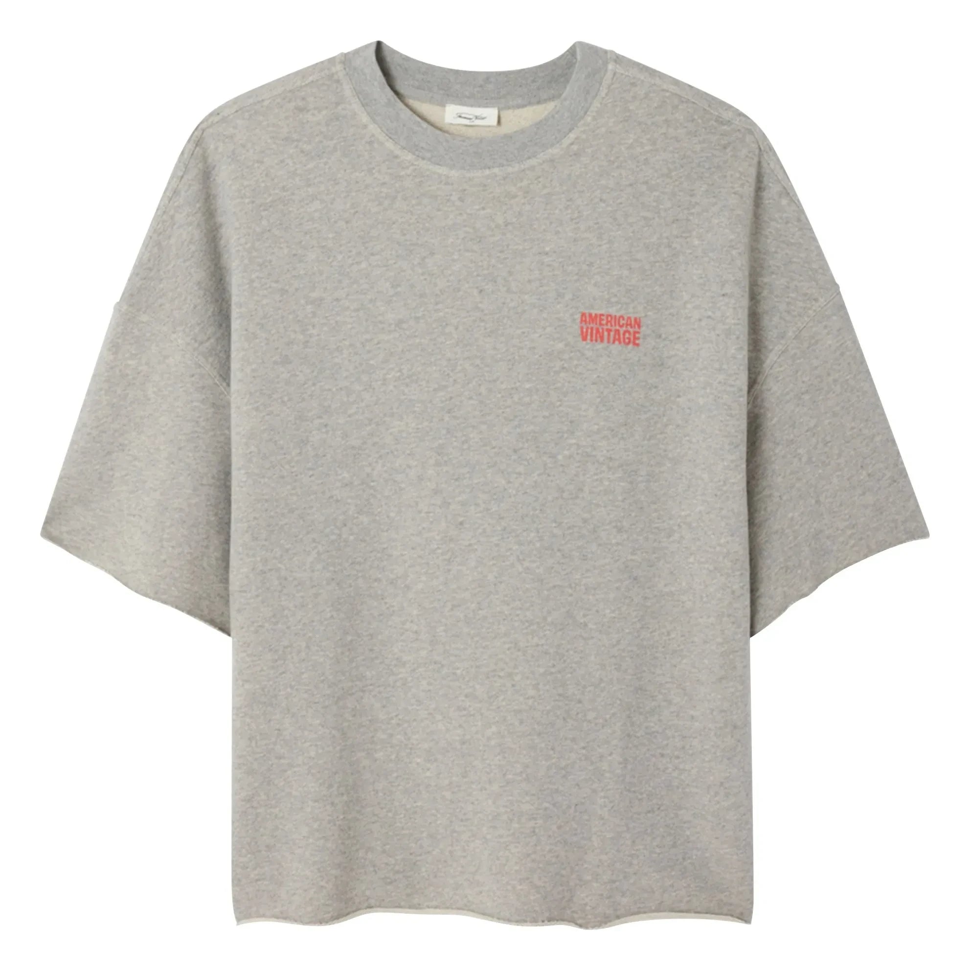 American Vintage - Bisiklet yaka sweatshirt | Gri melanj