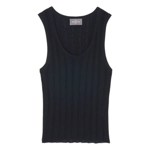 Bompard - Geripptes Unterhemd | Schwarz