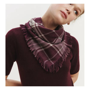 Bompard - Swann تارتان شال كشمير صغير | Garnet