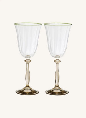 Anna + Nina - Lily Optik Weingläser - 2er-Set | Gold