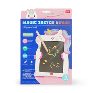 Legami - Tek Boynuzlu At Taşınabilir Karton LCD Çizim Tahtası - Sihirli Sketch Board