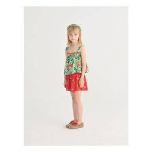 Bobo Choses - Organic Cotton Floral Gathered Top | White