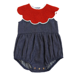 Kalinka - Cordelia Leinen Overall | Denim Blau