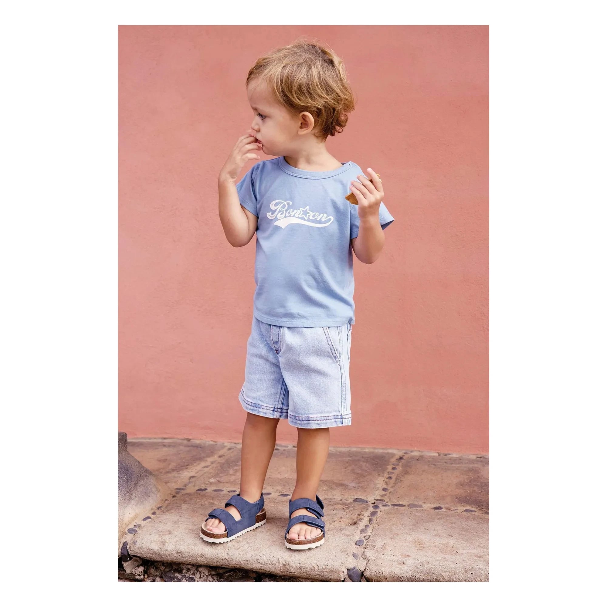 Bonton - Kısa Lyon Chambray | Kot mavisi