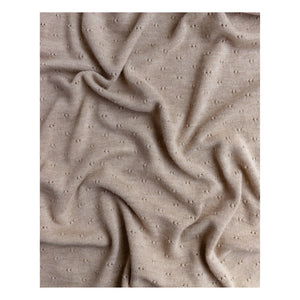 Manta Hvid - Bibi Pointelle de Lana Merino | Beige