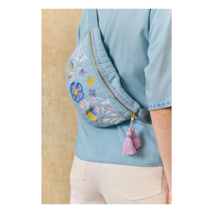 Louise Misha - Gaby Cotton Fanny Pack | Light Blue