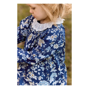Tartine et Chocolat - Floral Wavy Collar Dress | Navy