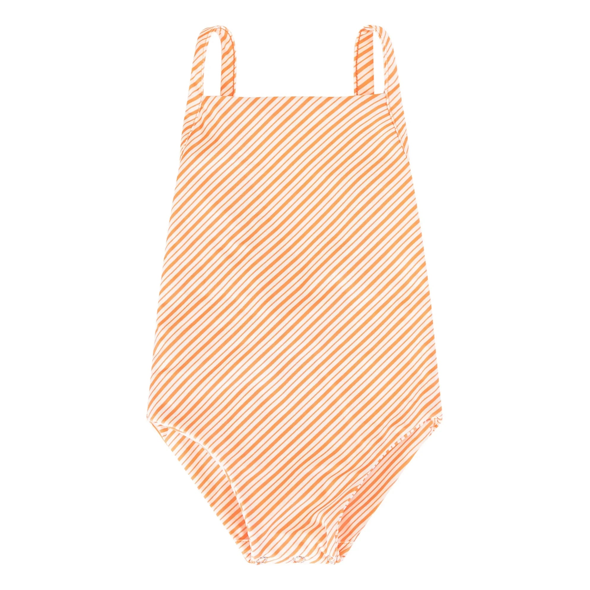 Ina Swim - Mara Çizgili Tek Parça Mayo | Mercan