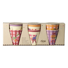 Rice - Heroes Melaminbecher - 6er-Set | Rosa
