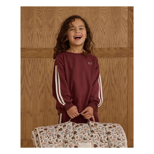 Rylee + Cru - Mini biye detaylı sweatshirt | Bordo