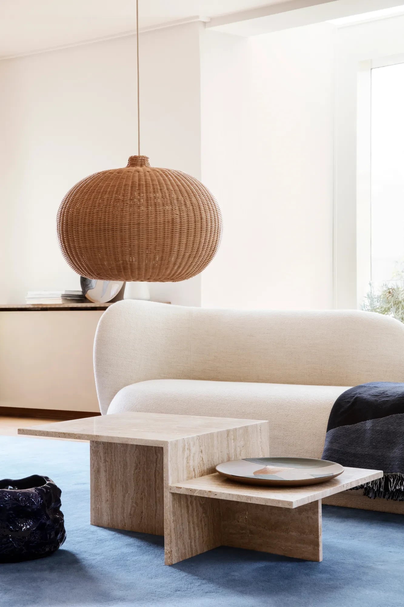 Ferm Living - Distinct Traverten Sehpa | Bej