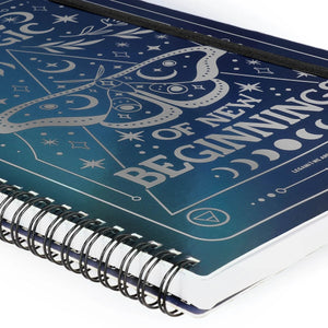 Legami - Illustrated Hard Hülle mit A4 Lined-Notizbuch - Moth - Jotter - Spiral-Bound