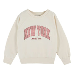 Emile et Ida - Sweat New York Organik pamuk | Krem